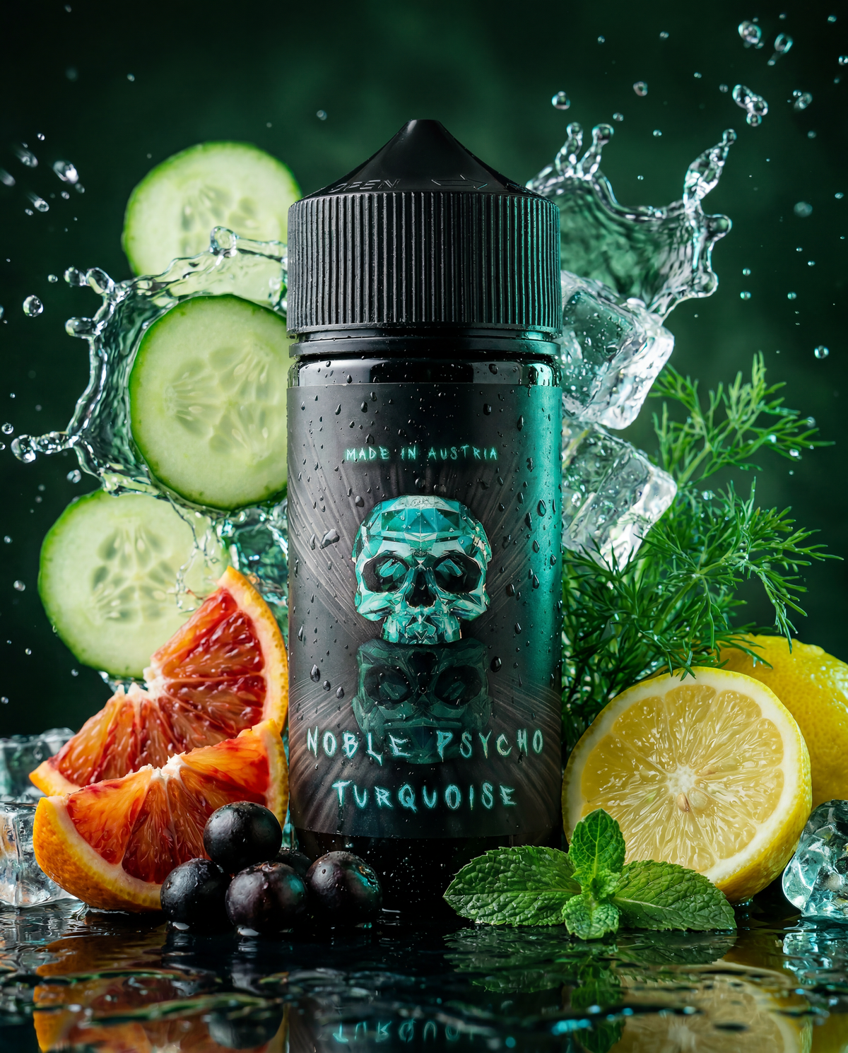 Eiskalte Gurken-Limonade mit NOBLE PSYCHO TURQUOISE Lebensmittelaroma