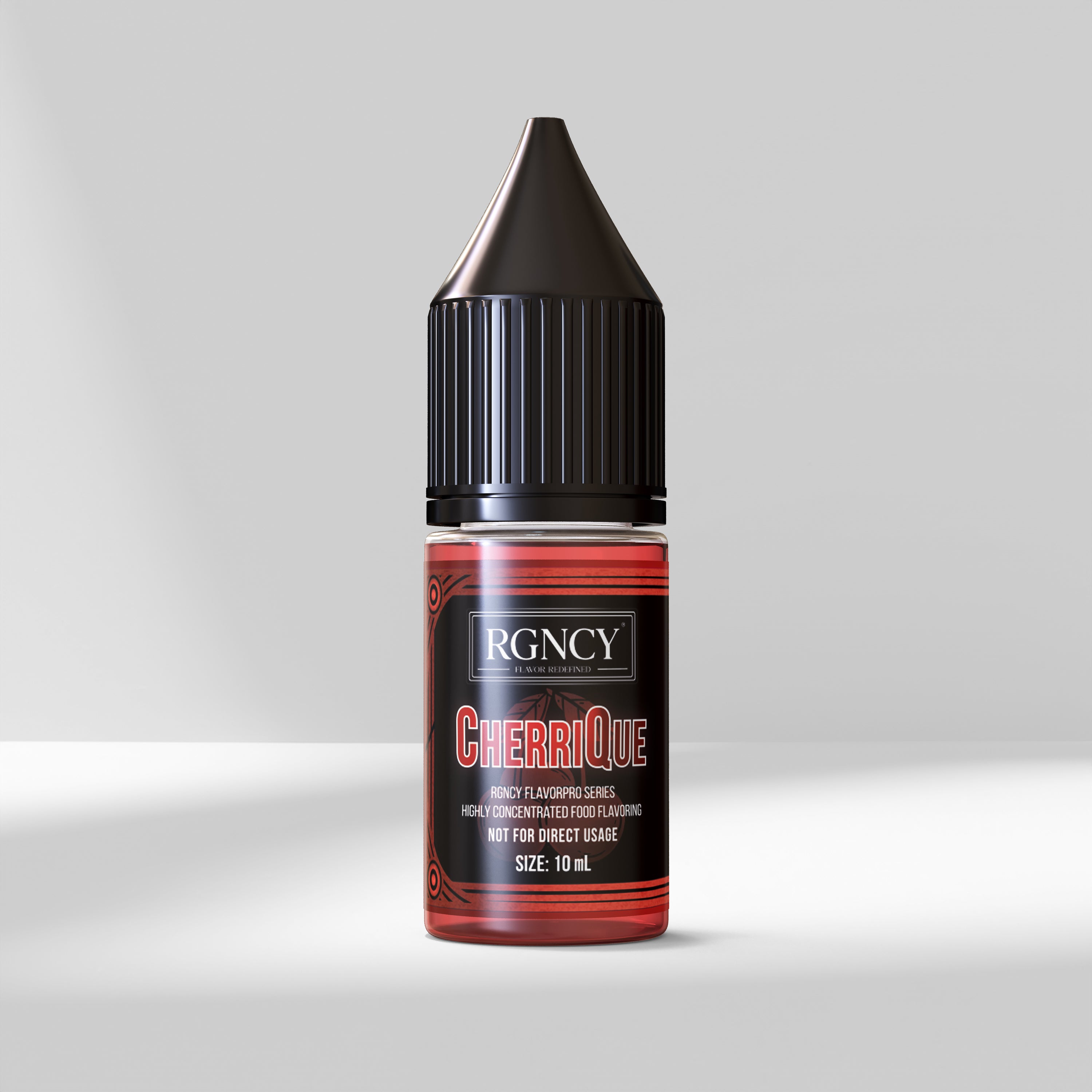 CherriQue Premium Schwarzkirsch-Aroma Flasche RGNCY HEADSHOT