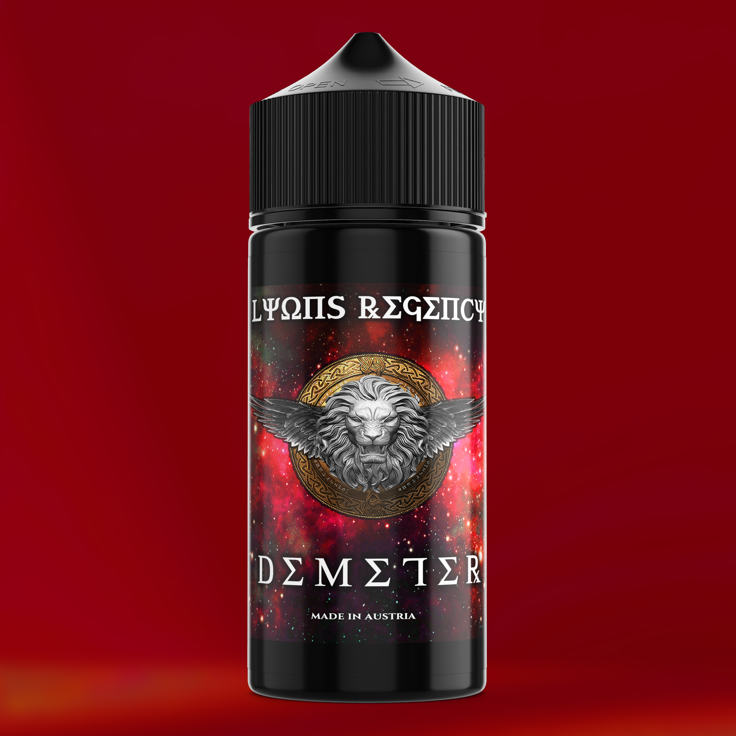 DEMETER Aroma Flasche farbiger Hintergrund