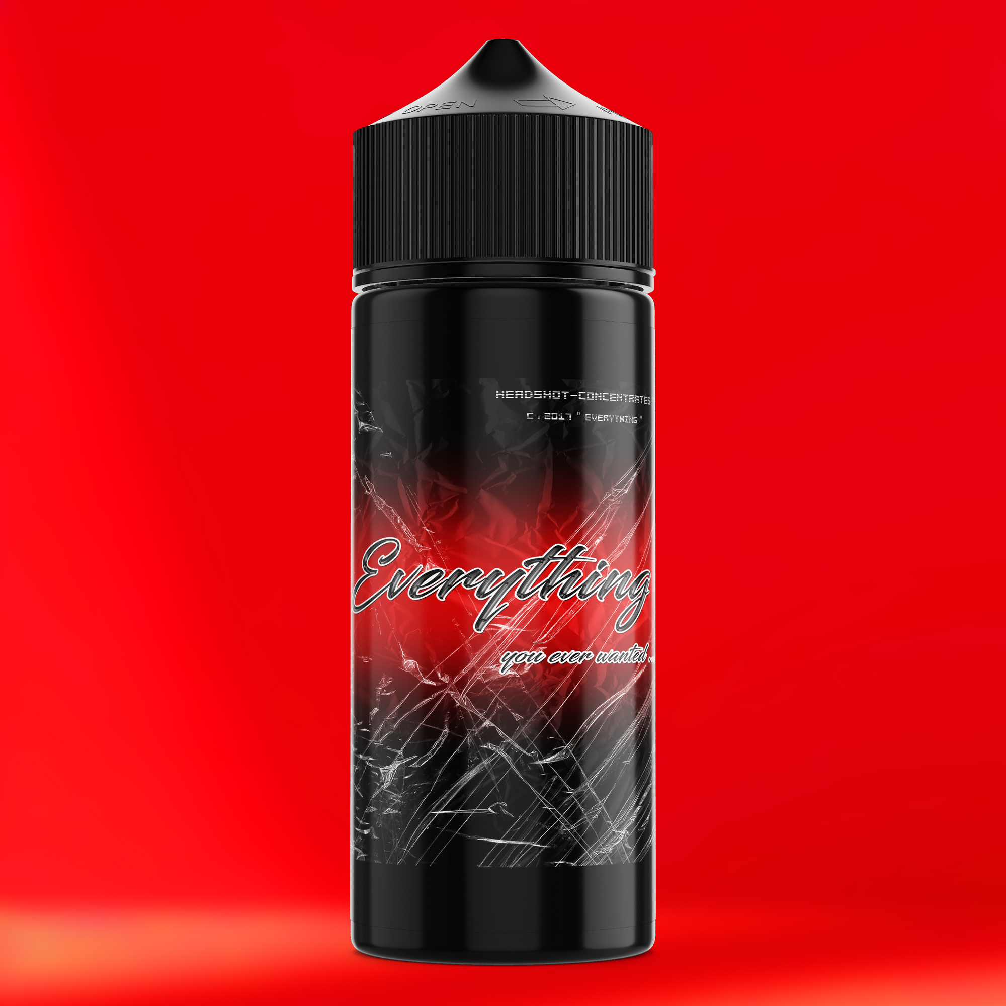 EVERYTHING Aroma Flasche farbiger Hintergrund