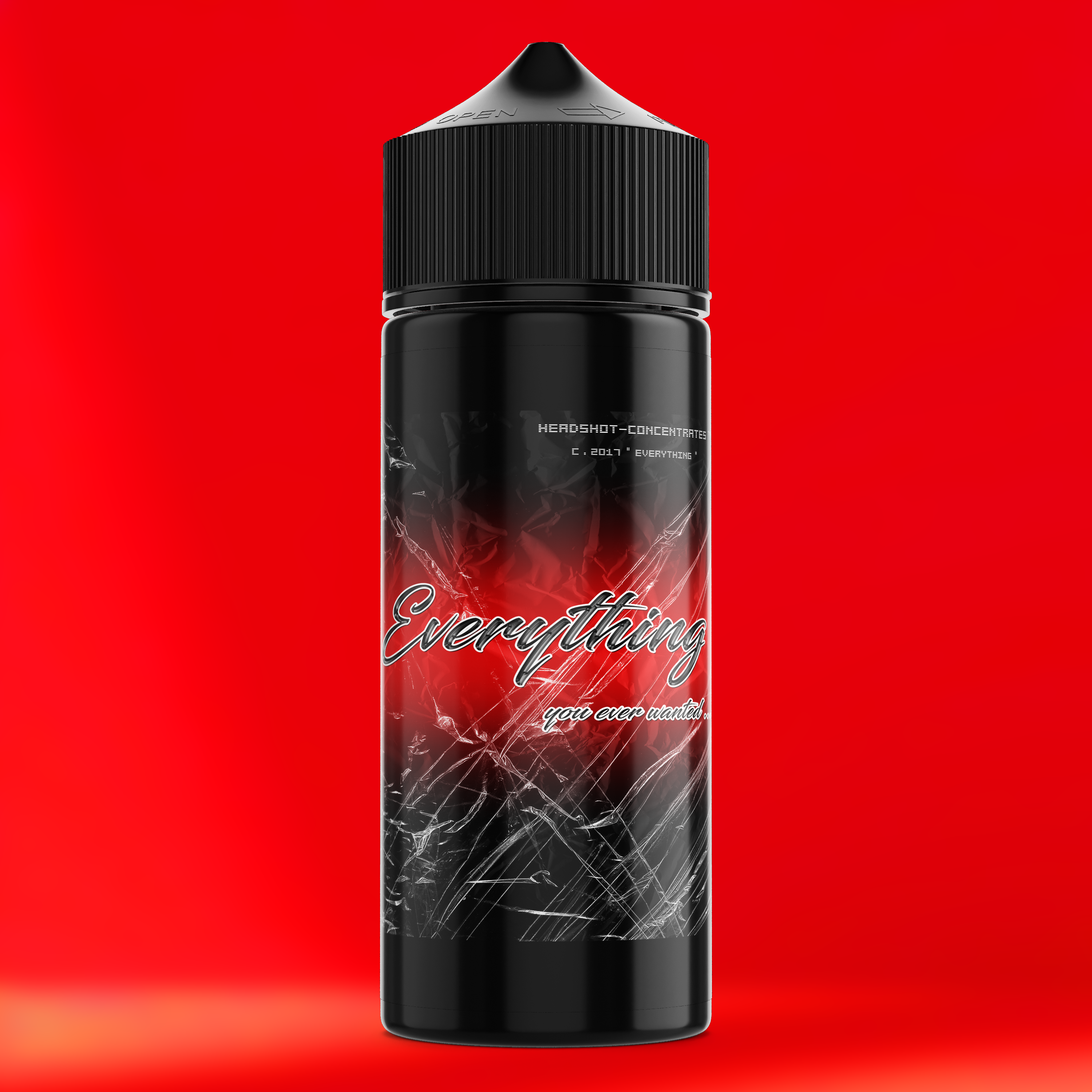 EVERYTHING Aroma Flasche farbiger Hintergrund