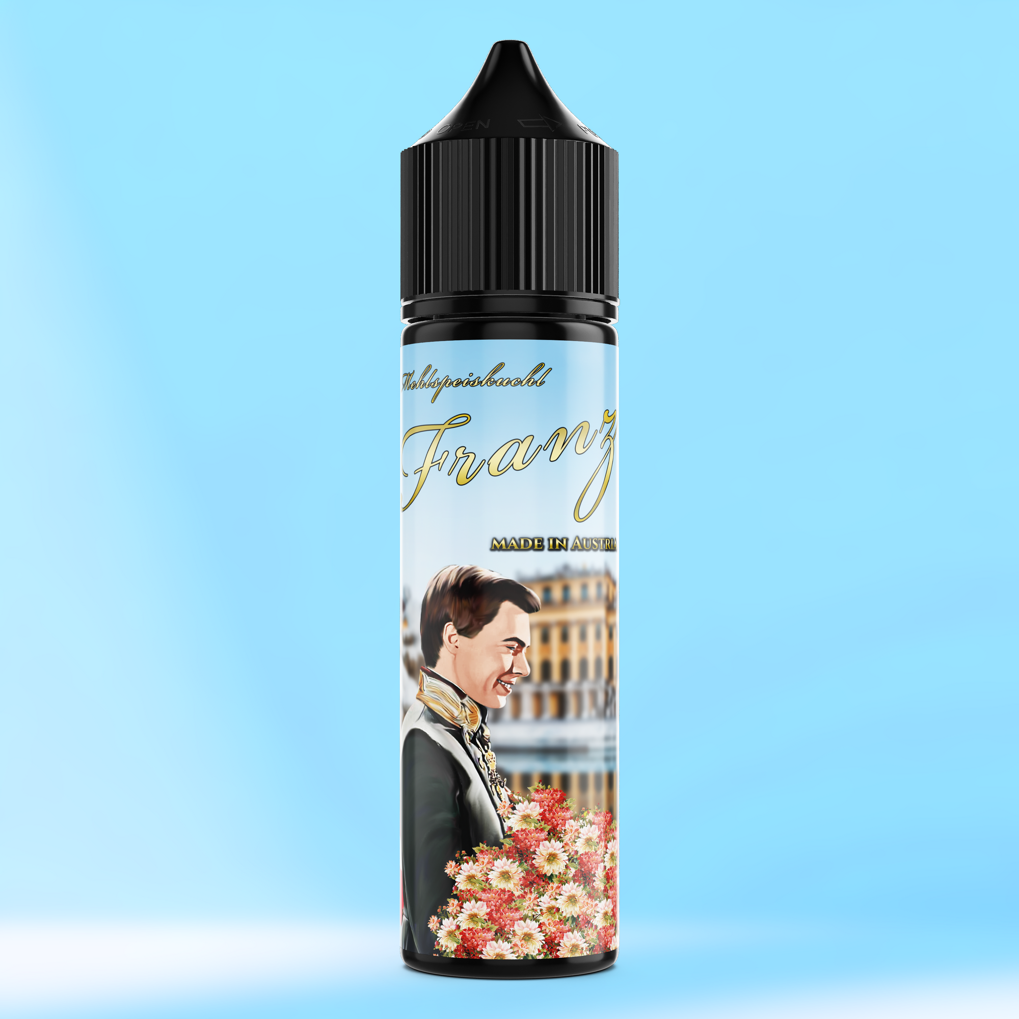 FRANZ Aroma Flasche farbiger Hintergrund