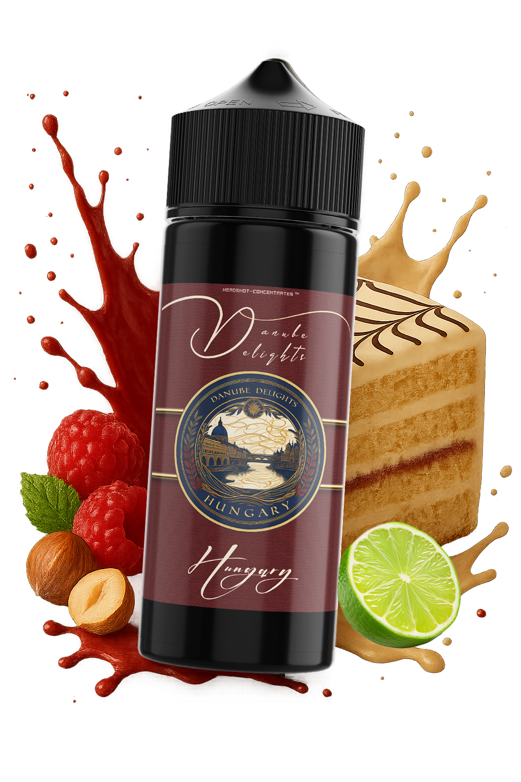 HUNGARY Esterh‡zy Torte mit Nuss Buttercreme Himbeere Zutat