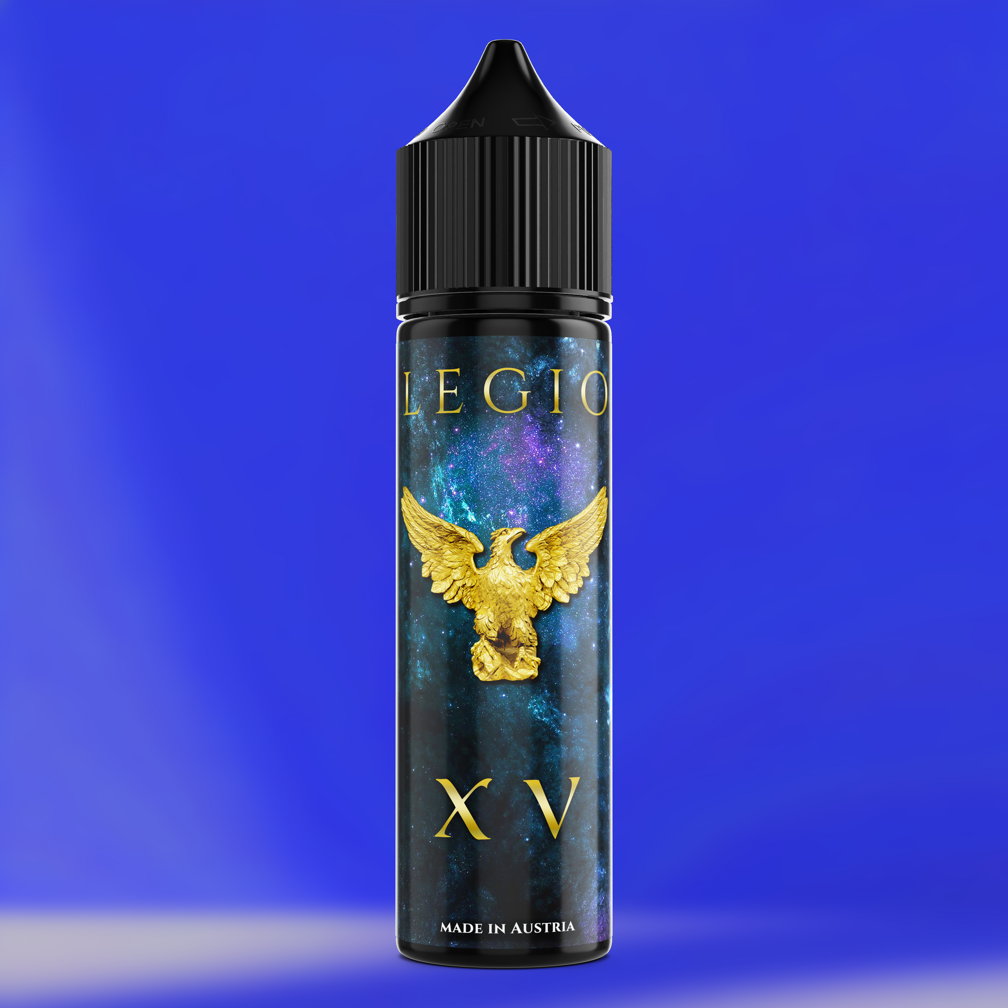 LEGIO XV Aroma Flasche farbiger Hintergrund