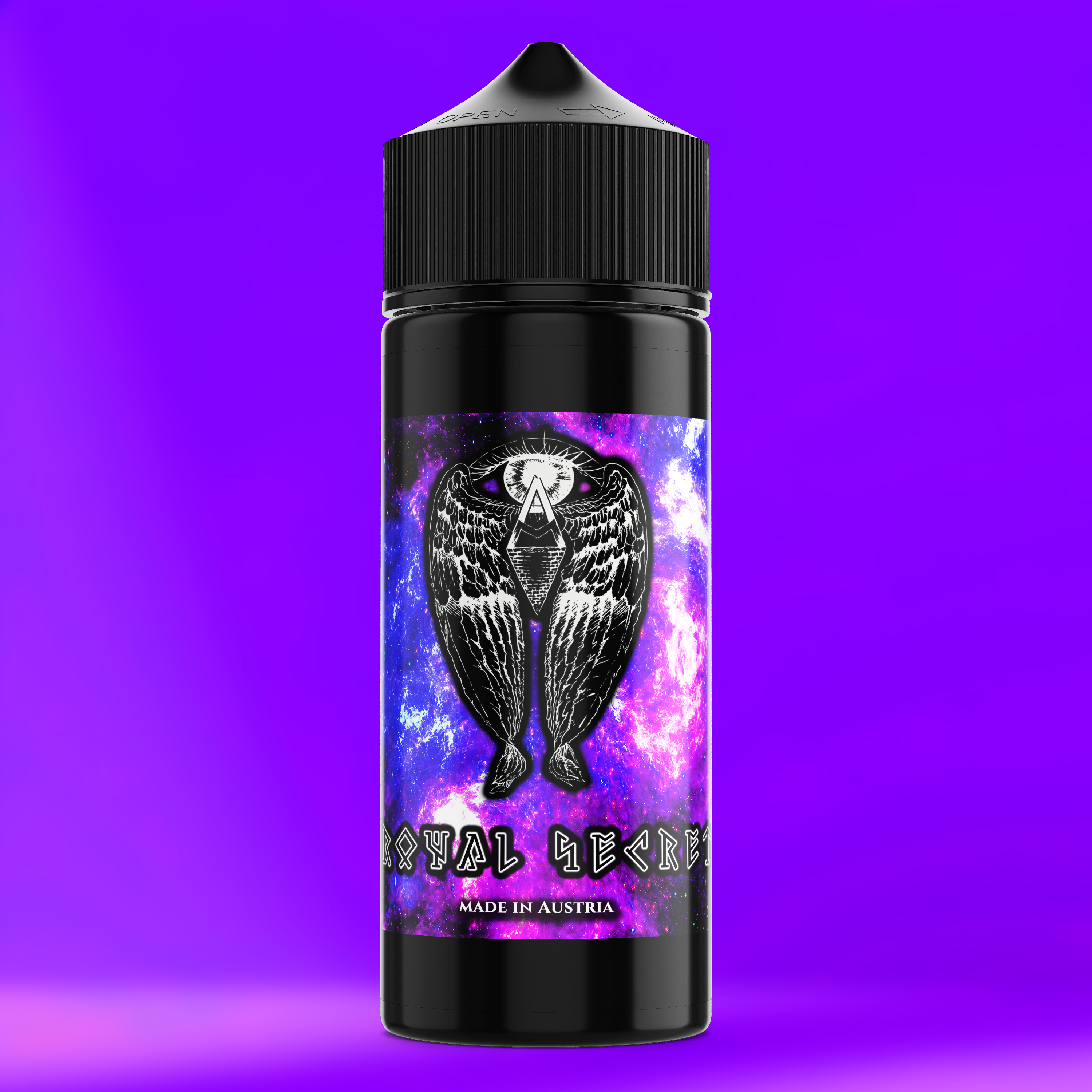 ROYAL SECRET Aroma Flasche farbiger Hintergrund