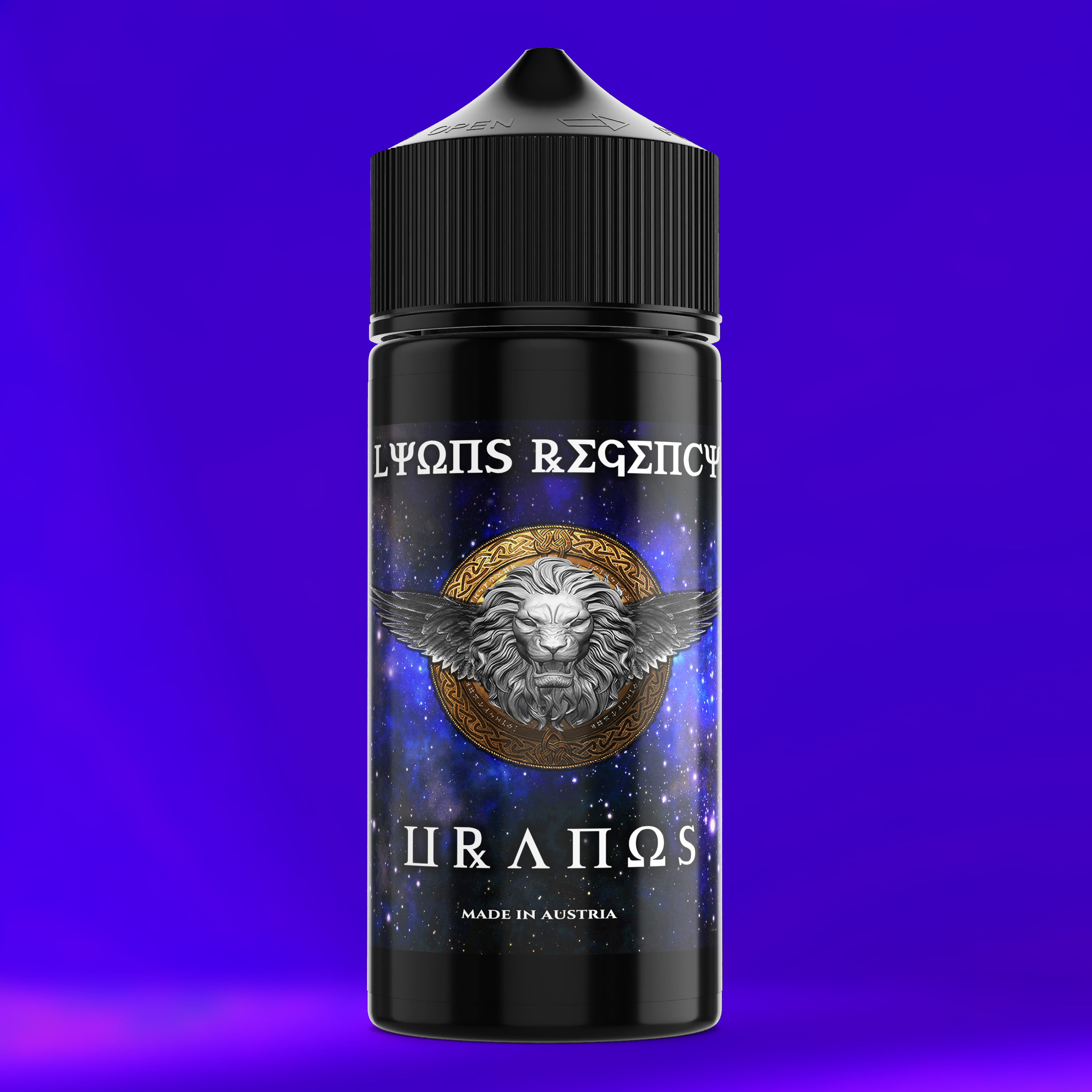 URANOS Aroma Flasche farbiger Hintergrund