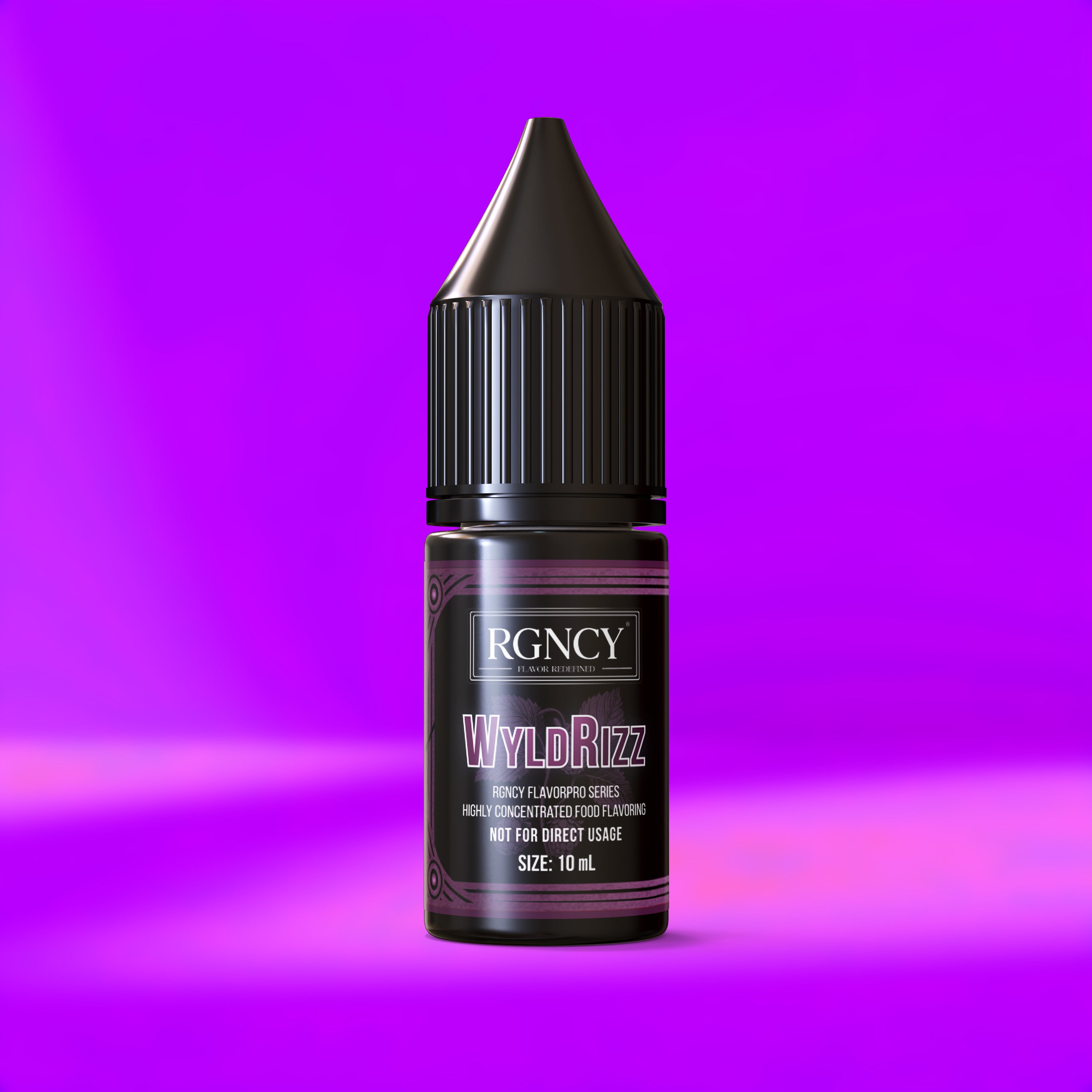 WyldRizz Beeren-Mix-Aroma Flasche farbiger Hintergrund